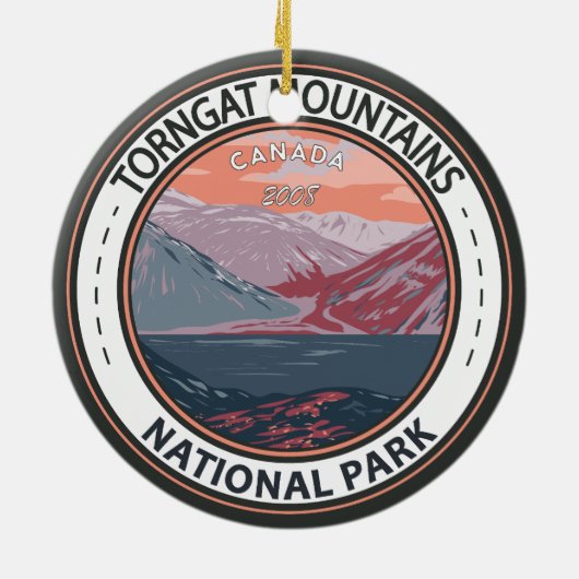 Torngat Mountains National Park Canada Badge Keramisch Ornament (Achterkant)