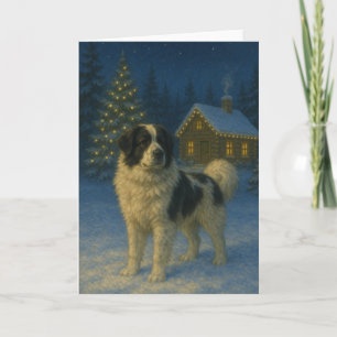 Tornjak-hond kerstkaart feestdagen kaart