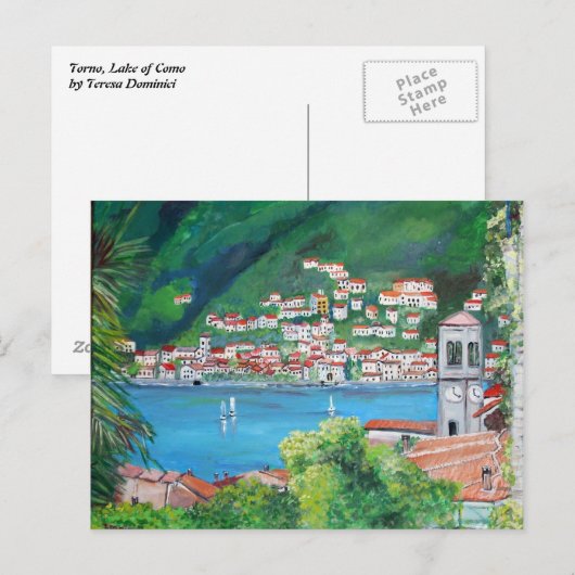 Torno, meer Como-Briefkaart Briefkaart (Voorkant / Achterkant)