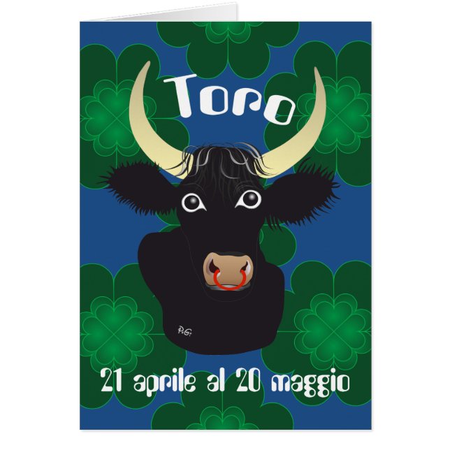 Toro 21 aprile al 20 maggio Biglietti d'auguri (Voorkant)