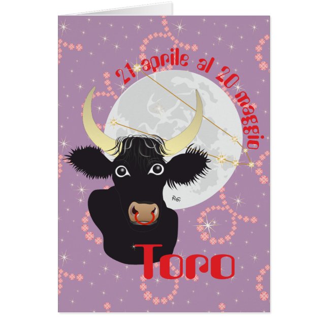 Toro 21 aprile al 20 maggio Biglietti d'auguri (Voorkant)