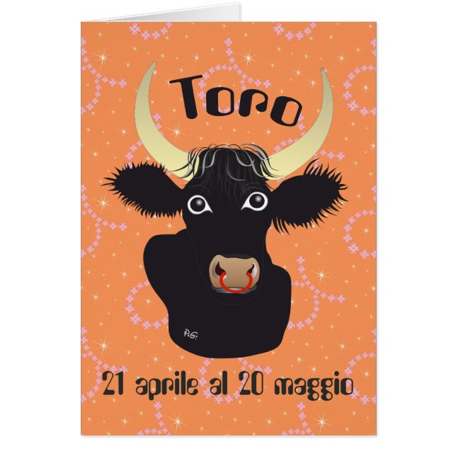 Toro 21 aprile al 20 maggio Biglietti d'auguri (Voorkant)