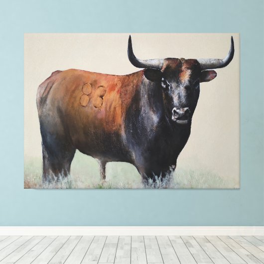 Toro bravo  canvas afdruk (Insitu (Houten vloer))