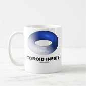 Toroïde binnenzijde (blauwe torus) koffiemok (Links)
