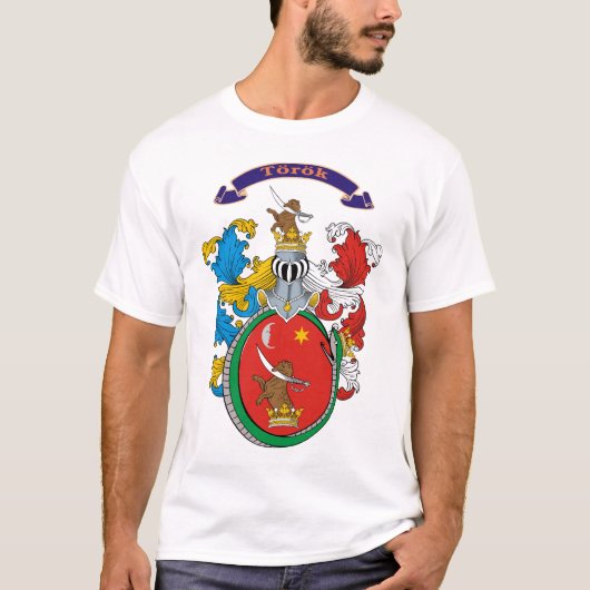 Torok Family Hungarian Coat of Arms T-shirt (Voorkant)