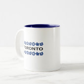 Toronto Aloha Bands Blauw Licht-Kleur Tweekleurige Koffiemok (Voorkant links)