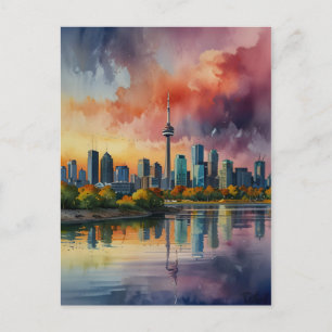 Toronto aquarel kunst briefkaart