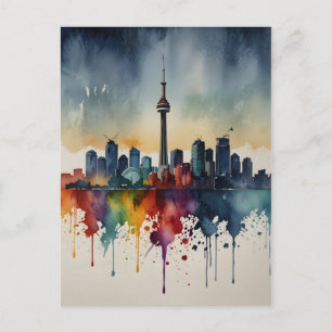 Toronto aquarel kunst briefkaart