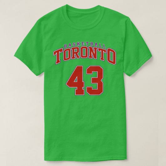 Toronto Basketbalspeler nummer 6 T-shirt (Design voorkant)