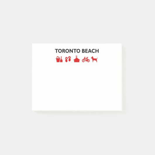 Toronto Beach pictogrammen Light Color Post-it® Notes (Voorkant)