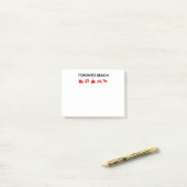 Toronto Beach pictogrammen Light Color Post-it® Notes (Op bureau)