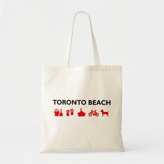 Toronto Beach pictogrammen Light Color Tote Bag (Voorkant)