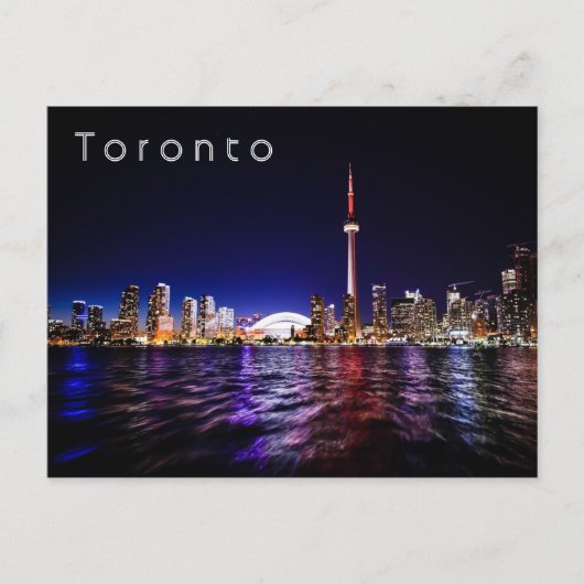 Toronto bij Night, Canada Briefkaart (Voorkant)