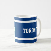Toronto Blue en White Mok (Voorkant rechts)