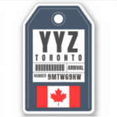 Toronto Boarding Pass - Canada YYYZ Sticker (Voorkant)