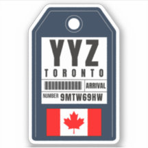 Toronto Boarding Pass - Canada YYYZ