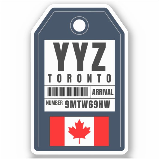 Toronto Boarding Pass - Canada YYYZ Sticker (Voorkant)