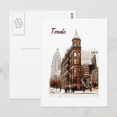 Toronto - briefkaart voor plat ijzergebouw (Voorkant / Achterkant)