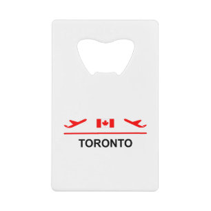 Toronto Canada Airport Plane Light Color Creditkaart Flessenopener