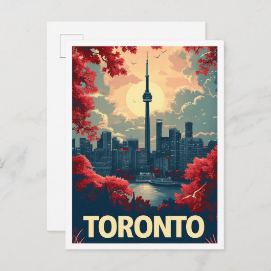 Toronto Canada Art vintage Travel Briefkaart (Voorkant / Achterkant)
