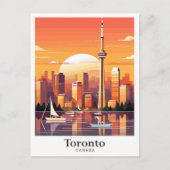Toronto Canada Art Vintage Travel Illustratie Briefkaart (Voorkant)