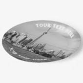 Toronto Canada Black and White  Custom Papieren Bordje (Gekanteld)