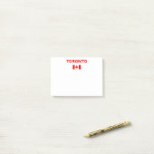 Toronto Canada Canadese vlag Donkere kleur Post-it® Notes (Op bureau)