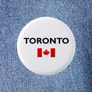 Toronto Canada Canadese vlag Licht-kleur Ronde Button 3,2 Cm