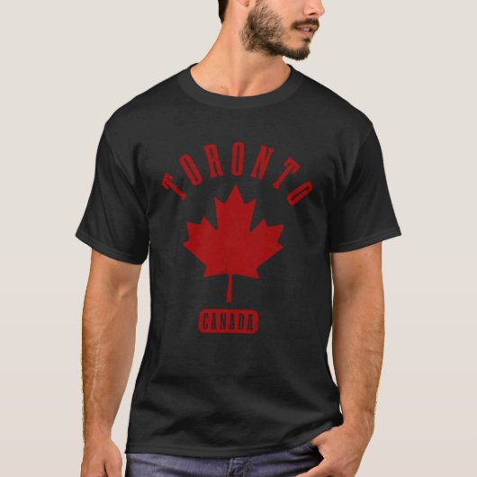 Toronto Canada  Canadese vlag T-shirt (Voorkant)