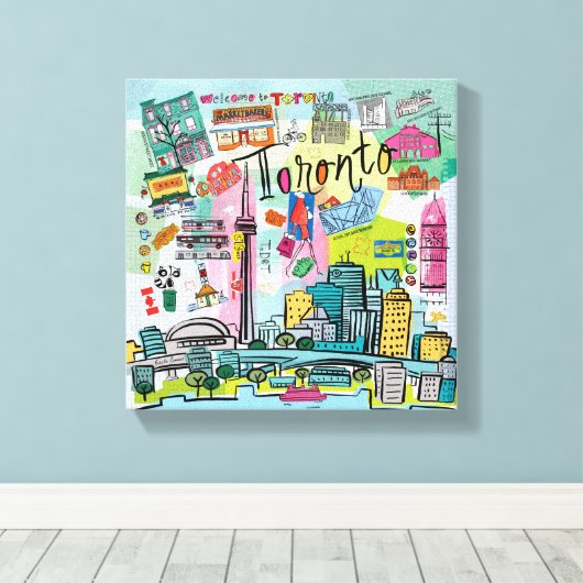 Toronto, Canada Canvas Afdruk (Insitu (Houten vloer))