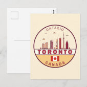 Toronto Canada City Skyline Emblem Briefkaart (Voorkant / Achterkant)
