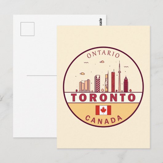 Toronto Canada City Skyline Emblem Briefkaart (Voorkant / Achterkant)