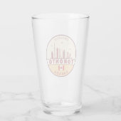 Toronto Canada City Skyline Emblem Glas
