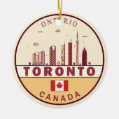 Toronto Canada City Skyline Emblem Keramisch Ornament (Voorkant)