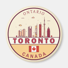 Toronto Canada City Skyline Emblem Magneet