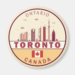 Toronto Canada City Skyline Emblem Magneet