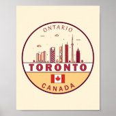 Toronto Canada City Skyline Emblem Poster (Voorkant)