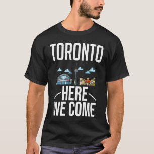 Toronto Canada City Trip Skyline Map Revel T-shirt