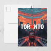 Toronto Canada CN Tower Straattram Briefkaart (Voorkant / Achterkant)