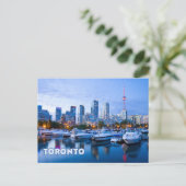 Toronto, Canada Downtown Uitzicht met boten Briefkaart (Staand voorkant)
