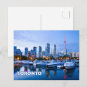 Toronto, Canada Downtown Uitzicht met boten Briefkaart (Voorkant / Achterkant)