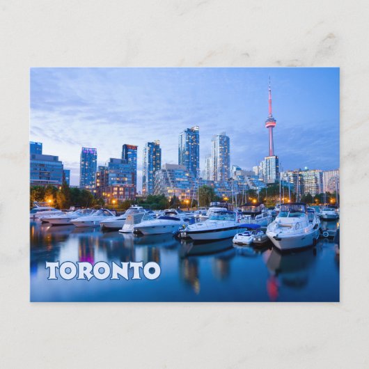 Toronto, Canada Downtown Uitzicht met boten Briefkaart (Voorkant)