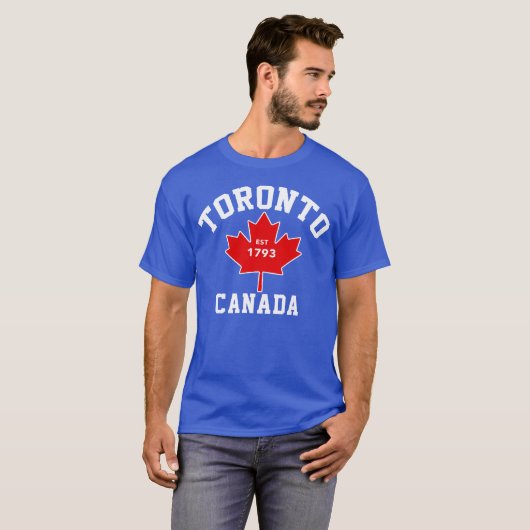 Toronto Canada Est.1793 Patriotic T Shirt (Voorkant volledig)