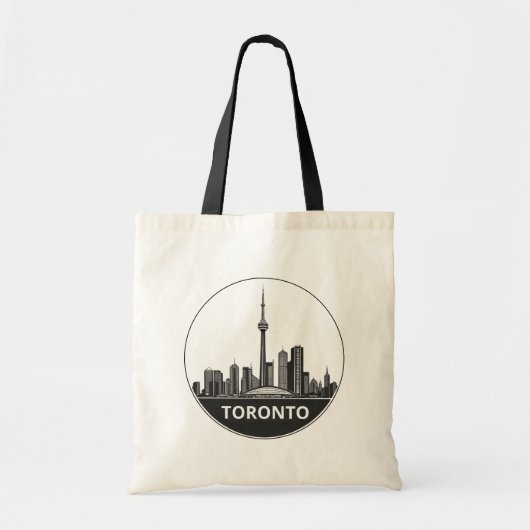 Toronto, Canada | Gestileerde skyline groot Tote Bag (Voorkant)