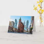 Toronto Canada Gooderham Building Waterverf Kaart (Gele Bloem)