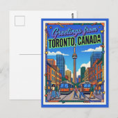 Toronto Canada Groeten Retro Briefkaart (Voorkant / Achterkant)