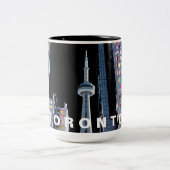 Toronto, Canada in graffiti Tweekleurige Koffiemok (Center)