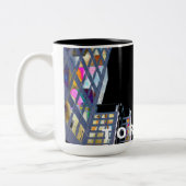 Toronto, Canada in graffiti Tweekleurige Koffiemok (Links)