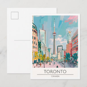 Toronto Canada Kunst Illustratie Reizen Briefkaart