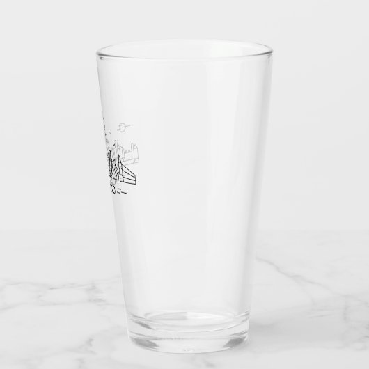 Toronto Canada Lineart Glass Cup Glas (Links)